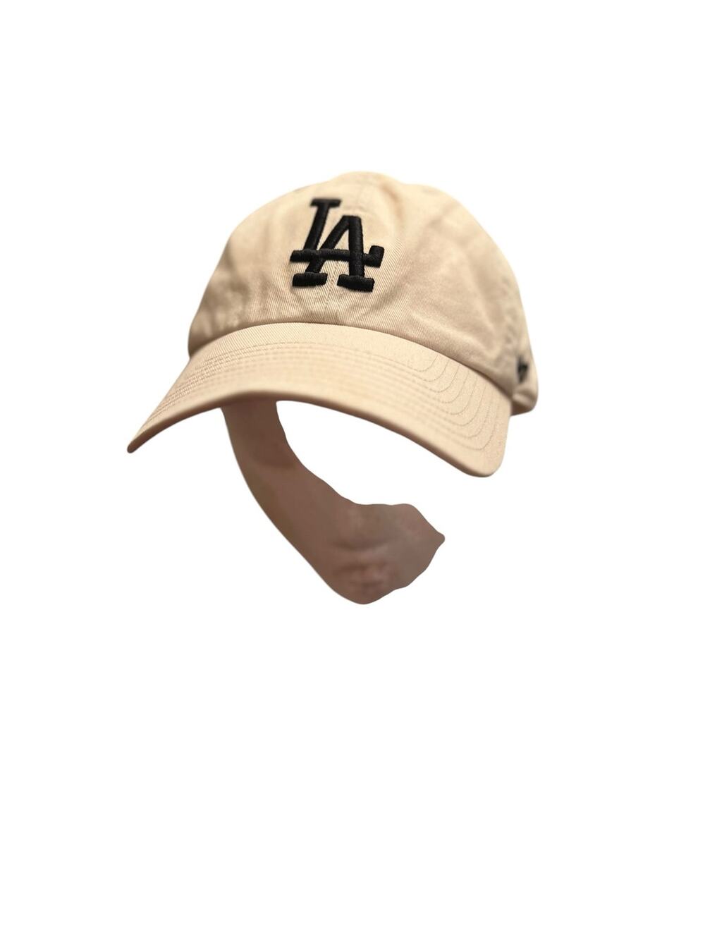 47 Clean Up Adult OS Cream LA Dodgers Embroidered Cotton Strapback Baseball cap